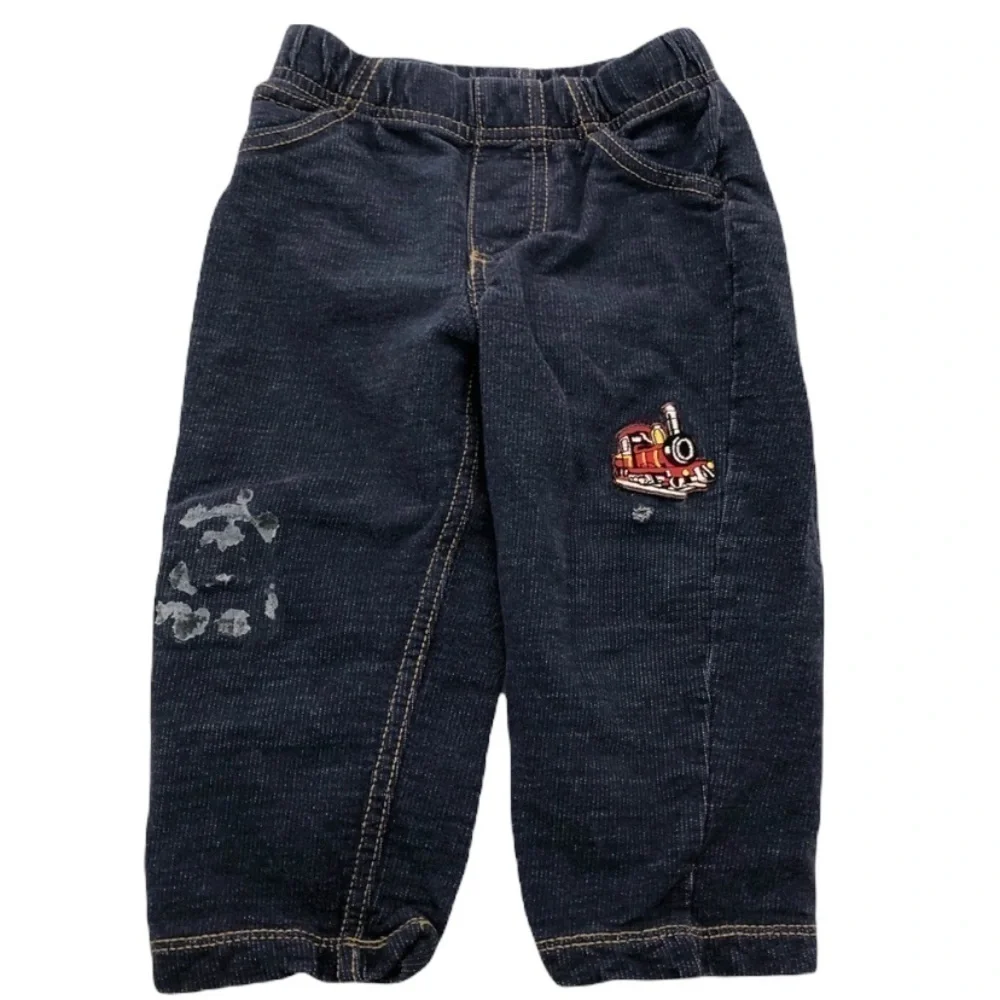 Carters Baby Toddler Dark Wash Jeans Train